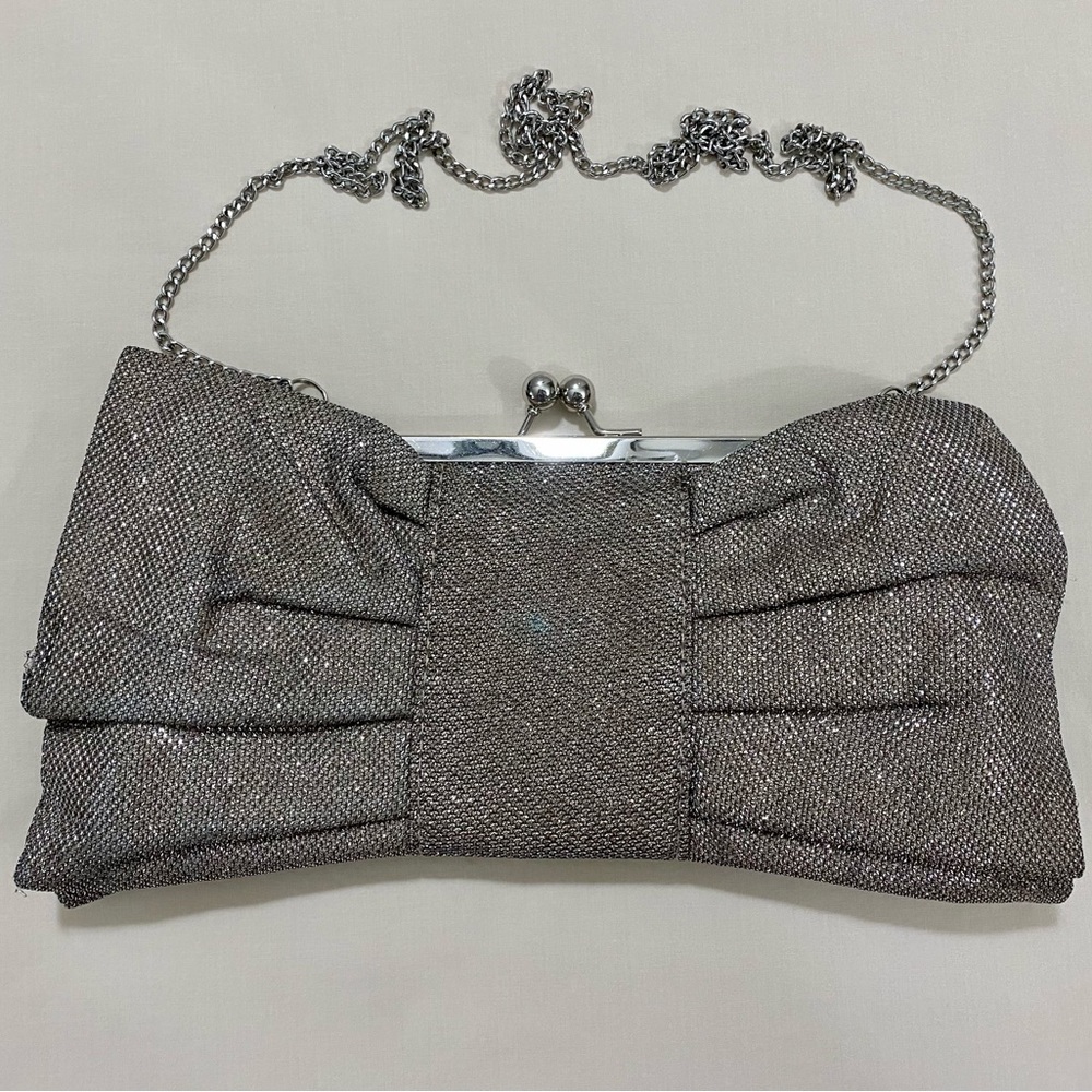 New Look silver clutch